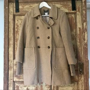 J. Crew stadium cloth wool coat, beige